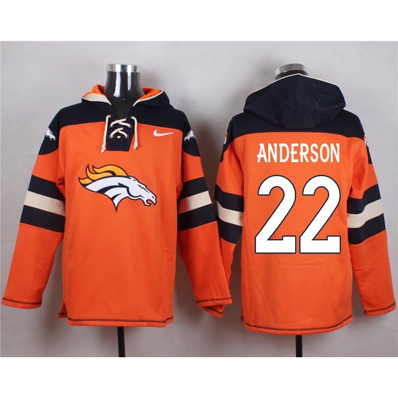 Cheap CJ Anderson Broncos Hoodie From China Orange #22