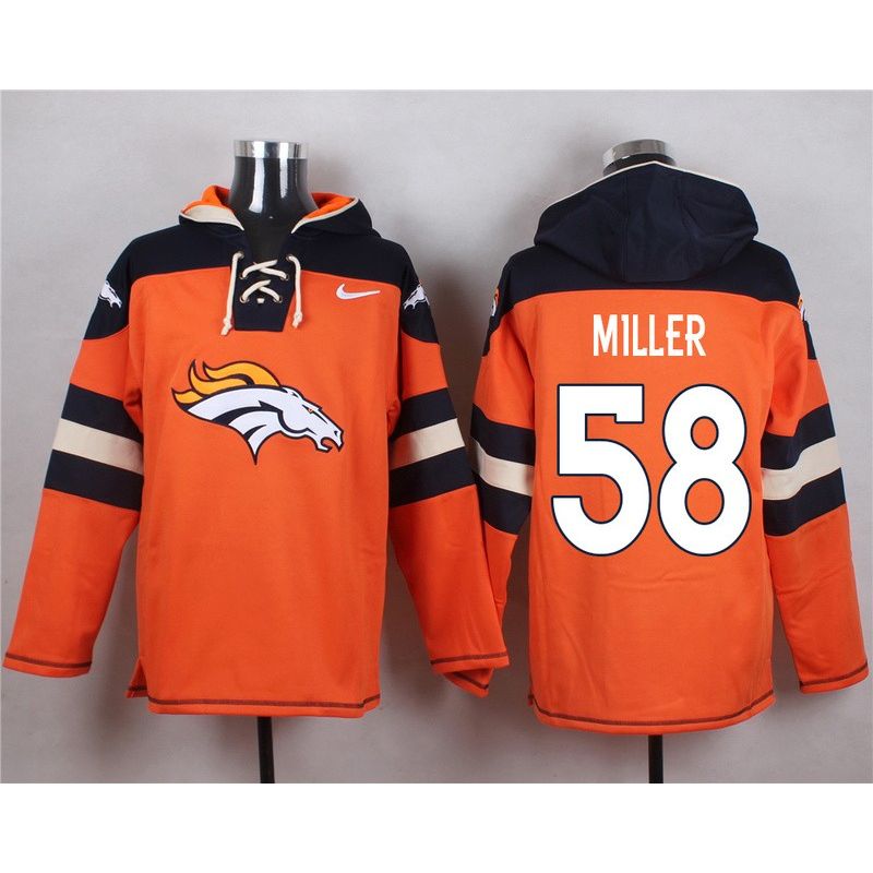 Cheap Von Miller Broncos Hoodie From China Orange #58