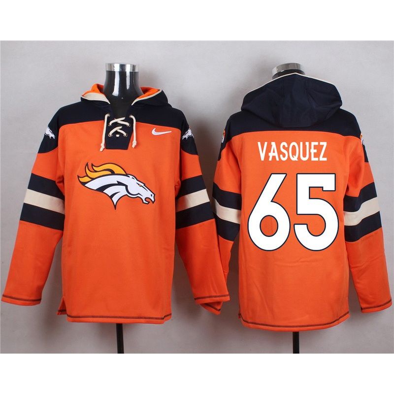 Cheap Louis Vasquez Broncos Hoodie From China Orange #65