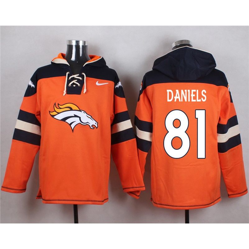 Cheap Owen Daniels Broncos Hoodie From China Orange #81
