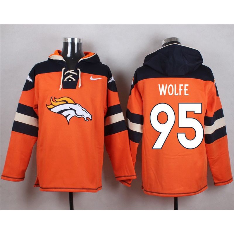 Cheap Derek Wolfe Broncos Hoodie From China Orange #95