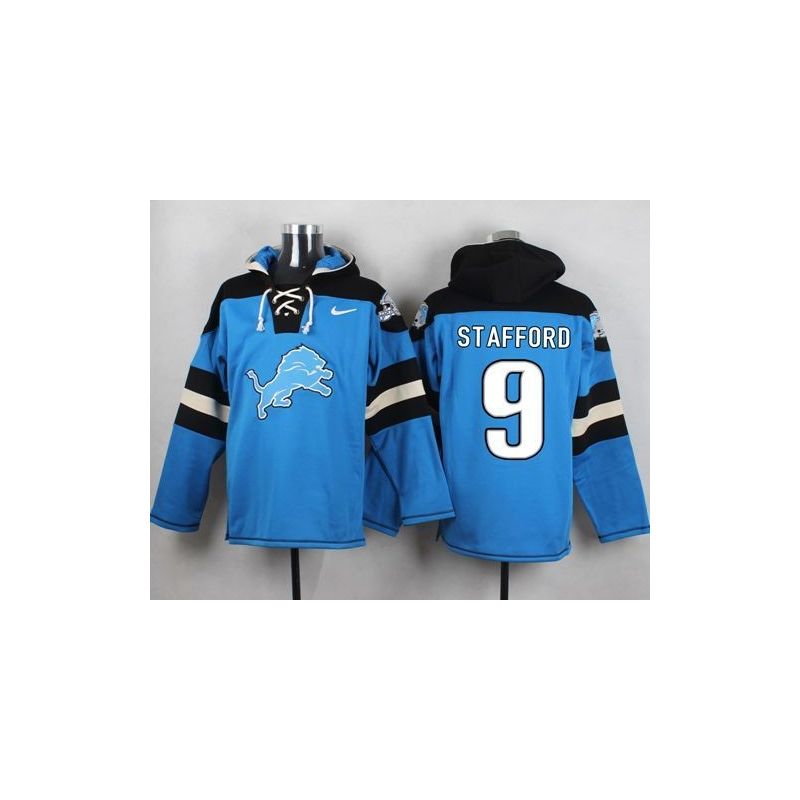 Cheap Matthew Stafford Lions Hoodie From China Blue #9