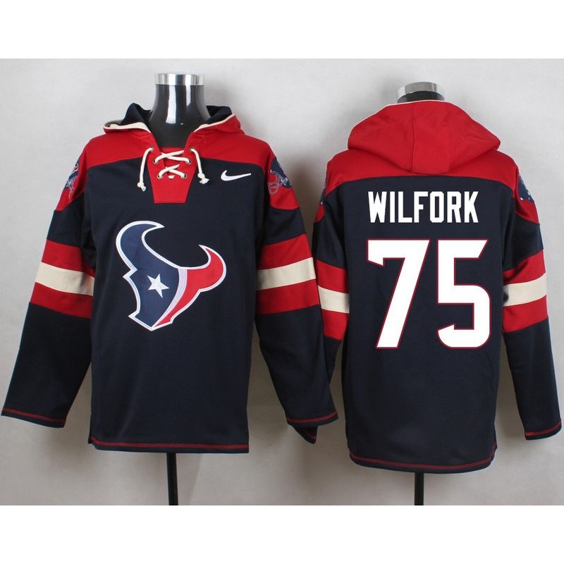 Cheap Vince Wilfork Texans Hoodie From China Blue #75