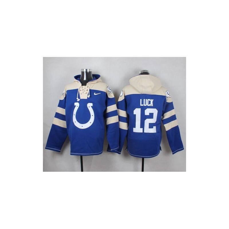 Cheap Andrew Luck Colts Hoodie From China Blue #12