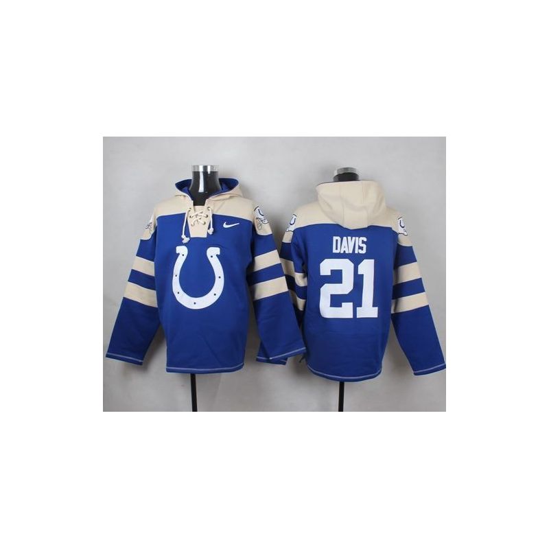 Cheap Vontae Davis Colts Hoodie From China Blue #21