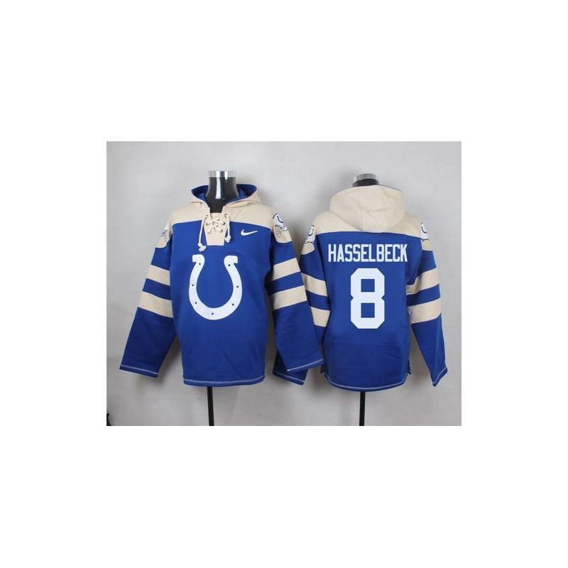 Cheap Matt Hasselbeck Colts Hoodie From China Blue #8
