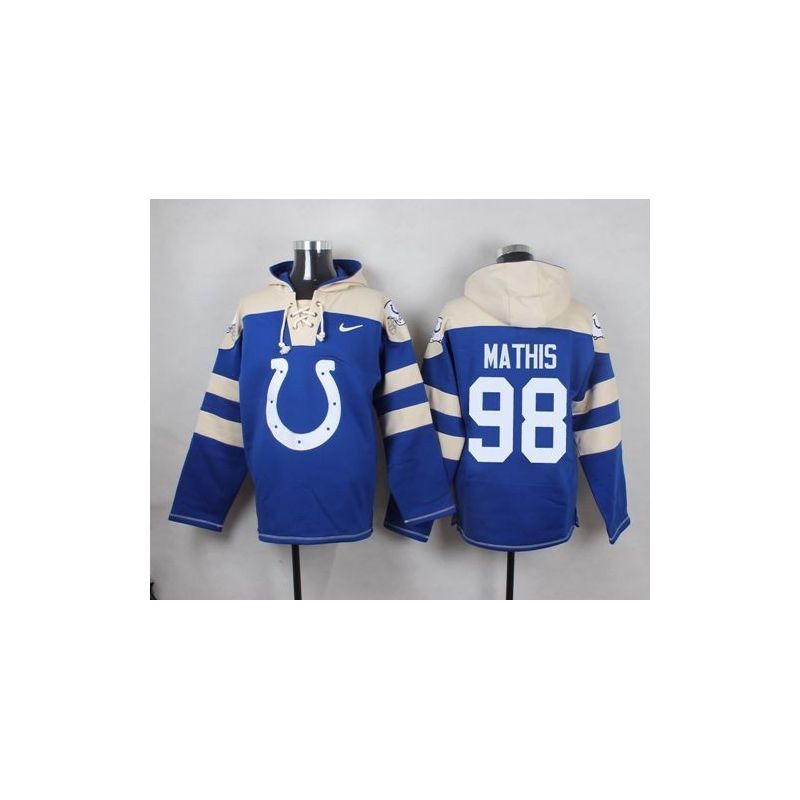 Cheap Robert Mathis Colts Hoodie From China Blue #98