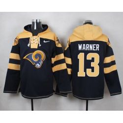 Cheap Kurt Warner Rams Hoodie From China Blue #13