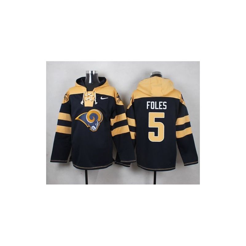 Cheap Nick Foles Rams Hoodie From China Blue #5