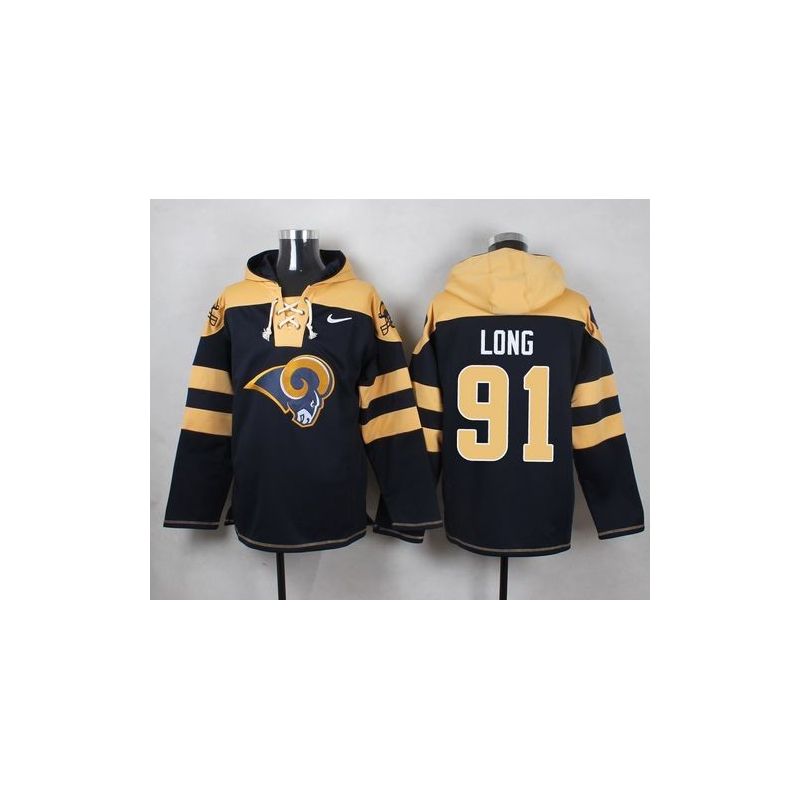 Cheap Chris Long Rams Hoodie From China Blue #91