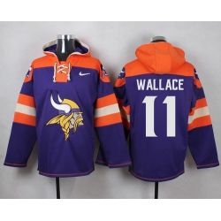 Cheap Mike Wallace Vikings Hoodie From China Purple #11