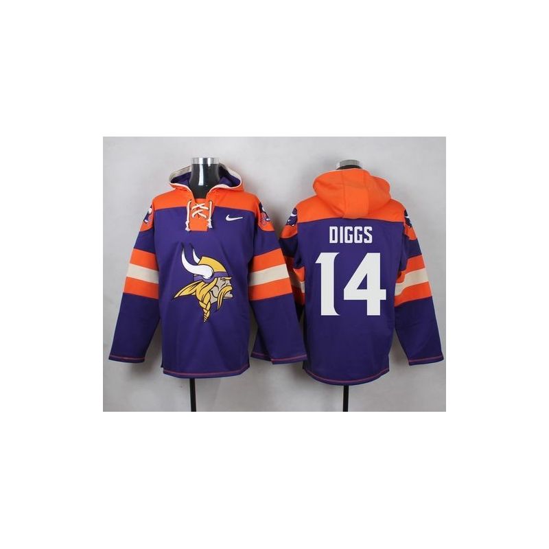 Cheap Stefon Diggs Vikings Hoodie From China Purple #14
