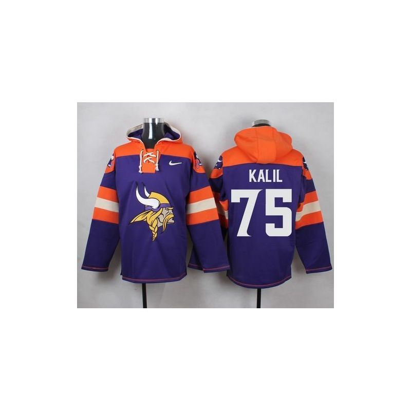 Cheap Matt Kalil Vikings Hoodie From China Purple #75