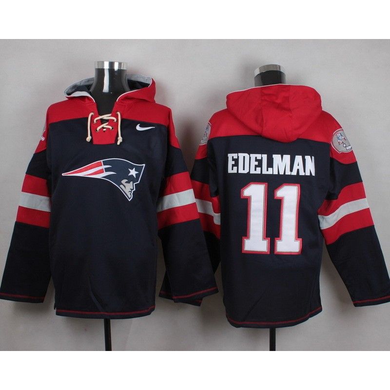 Cheap Julian Edelman Patriots Hoodie From China Blue #11