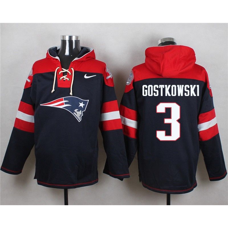 Cheap Stephen Gostkowski Patriots Hoodie From China Blue #3