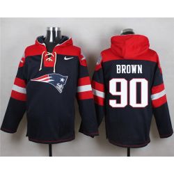 Cheap Malcom Brown Patriots Hoodie From China Blue #90