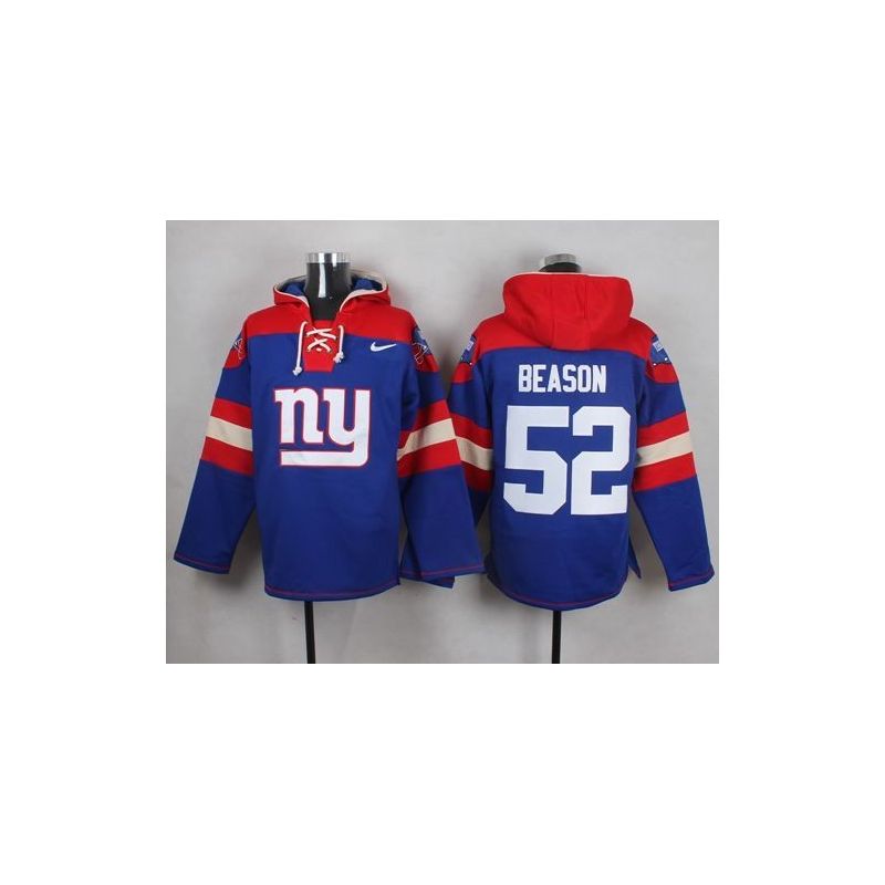 Cheap Jon Beason Giants Hoodie From China Blue #52