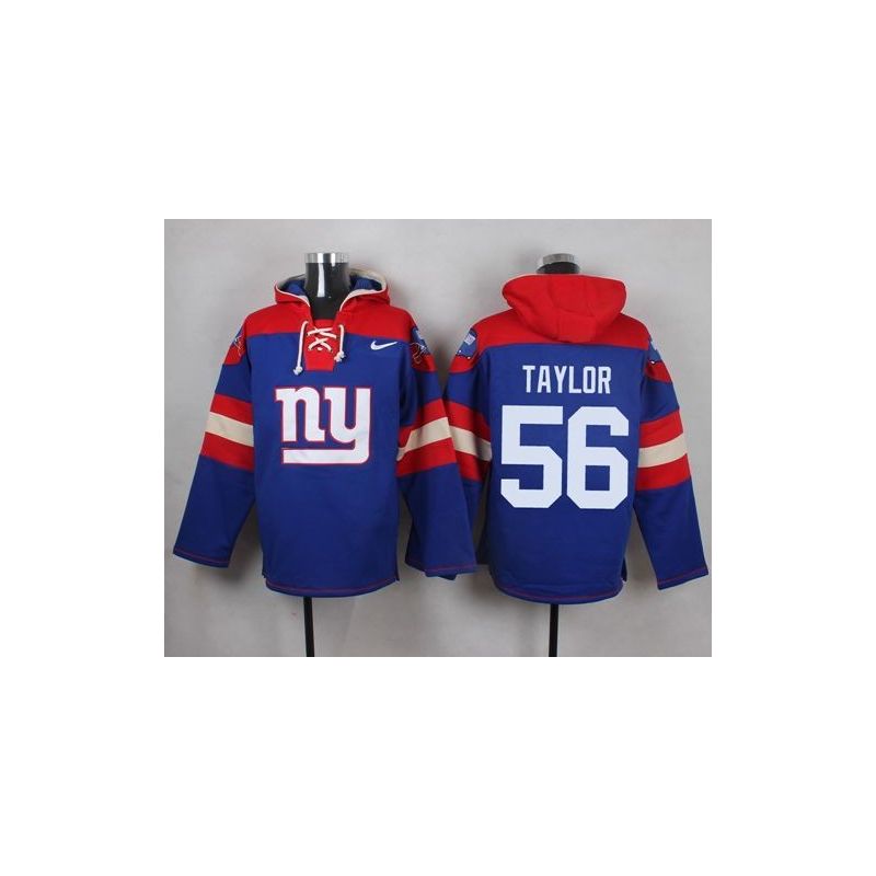 Cheap Lawrence Taylor Giants Hoodie From China Blue #56