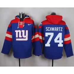 Cheap Geoff Schwartz Giants Hoodie From China Blue #74
