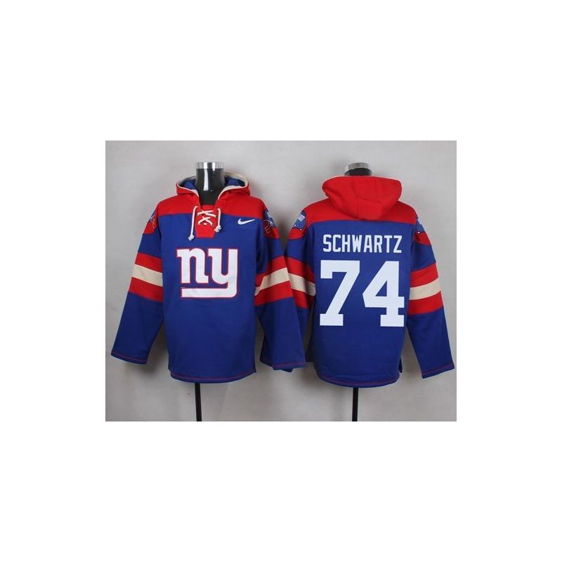 Cheap Geoff Schwartz Giants Hoodie From China Blue #74