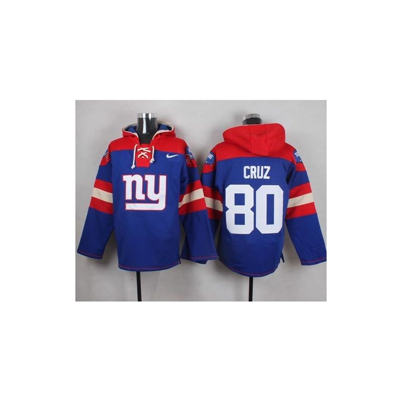 Cheap Victor Cruz Giants Hoodie From China Blue #80