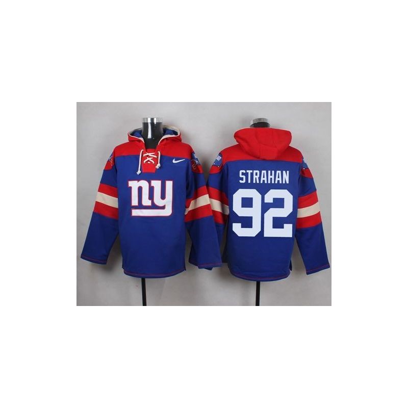Cheap Michael Strahan Giants Hoodie From China Blue #92