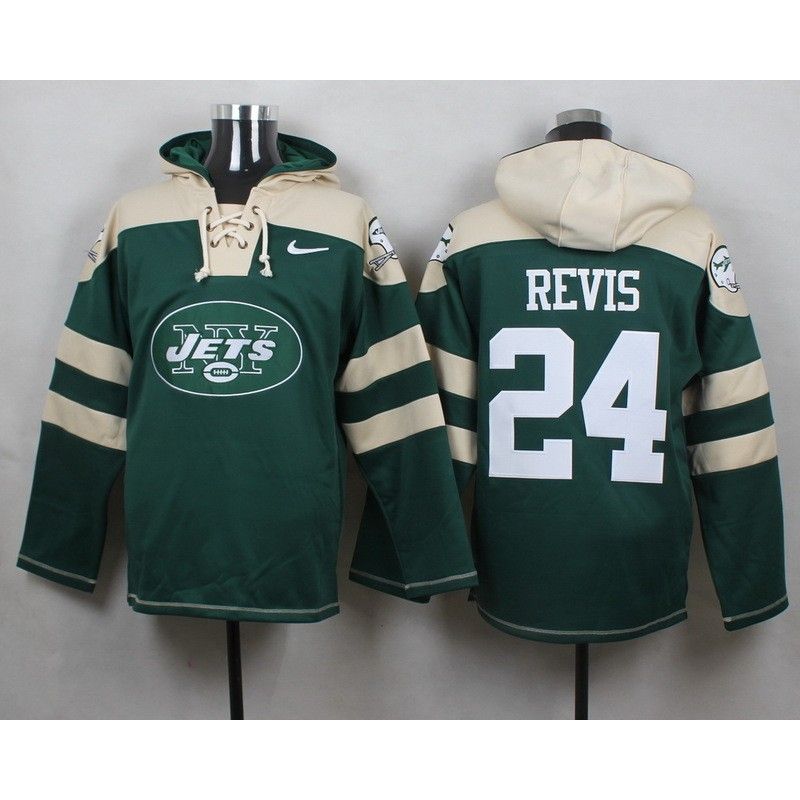 Cheap Darrelle Revis Jets Hoodie From China Green #24