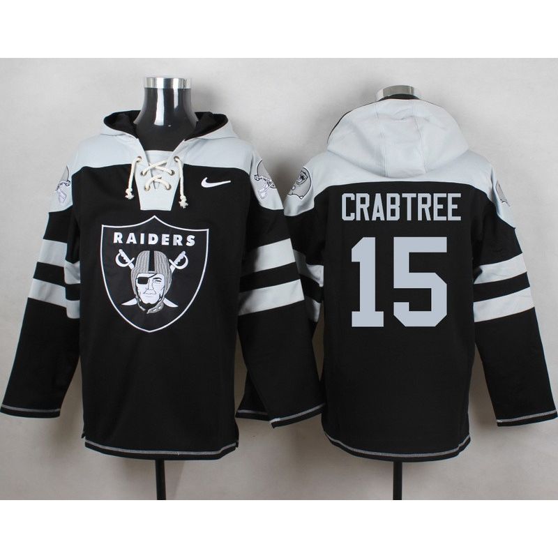 Cheap Michael Crabtree Raiders Hoodie From China Black #15