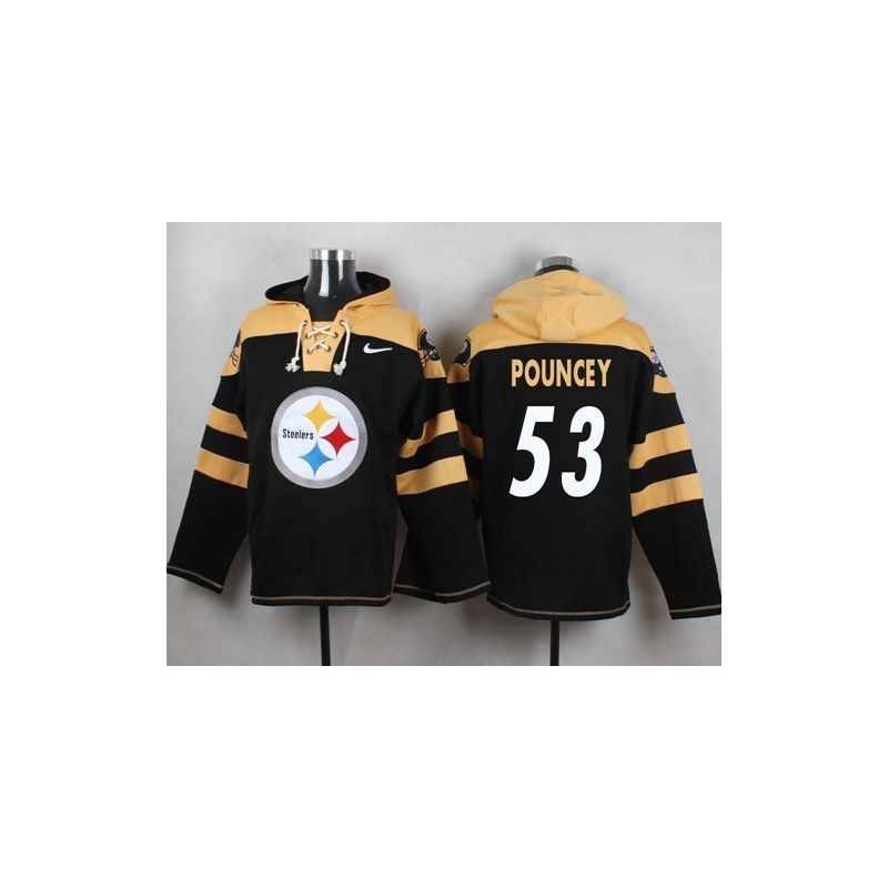 Cheap Maurkice Pouncey Steelers Hoodie From China Black #53