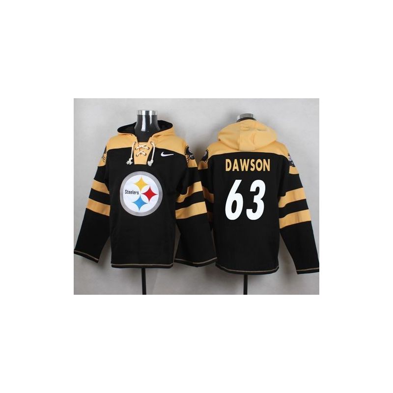 Cheap Dermontti Dawson Steelers Hoodie From China Black #63