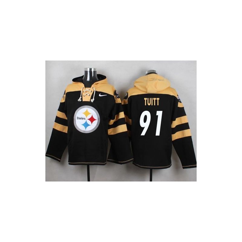 Cheap Stephon Tuitt Steelers Hoodie From China Black #91