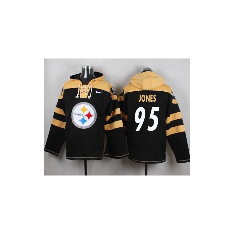 Cheap Jarvis Jones Steelers Hoodie From China Black #95