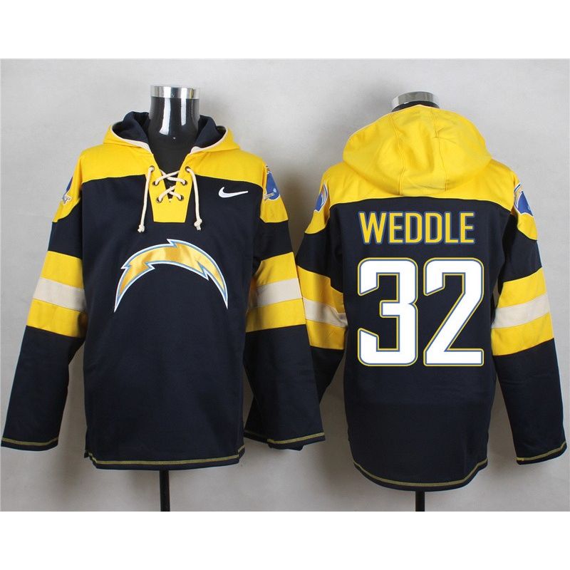 Cheap Eric Weddle Chargers Hoodie From China Navy #32