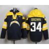 Cheap Donald Brown Chargers Hoodie From China Navy #34