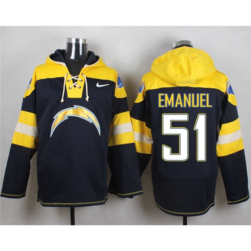 Cheap Kyle Emanuel Chargers Hoodie From China Navy #51