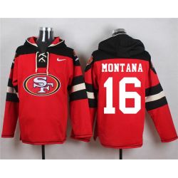 Cheap Joe Montana 49ers Hoodie From China Red #16