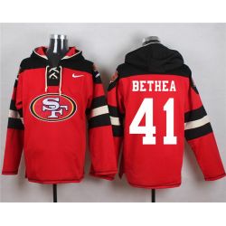 Cheap Antoine Bethea 49ers Hoodie From China Red #41