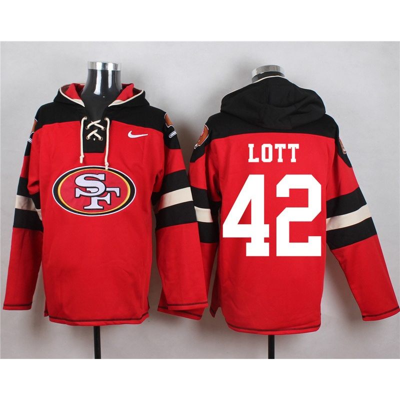 Cheap Ronnie Lott 49ers Hoodie From China Red #42