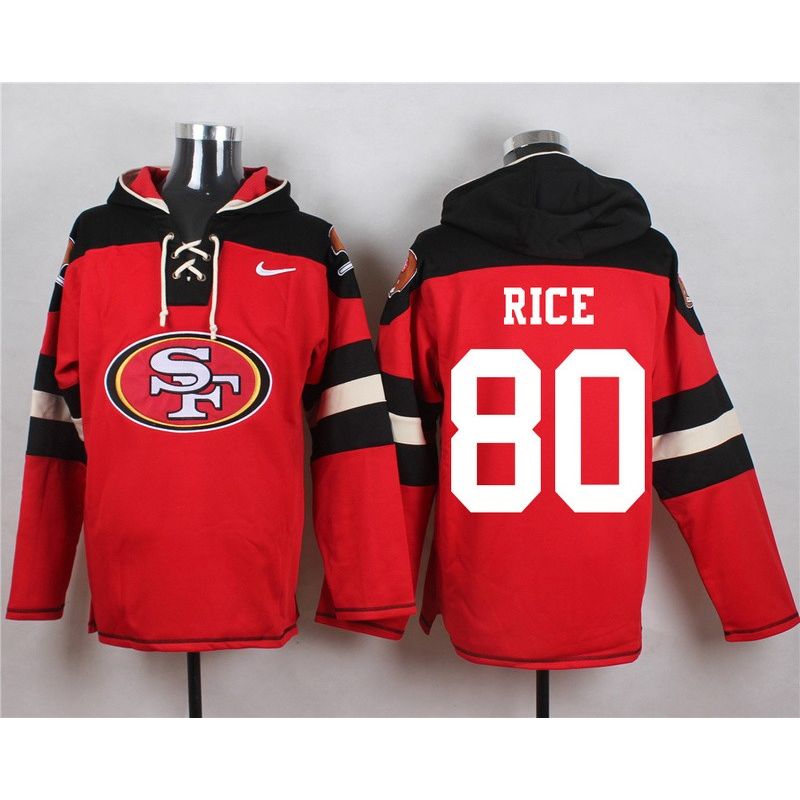Cheap Jerry Rice 49ers Hoodie From China Red #80