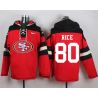 Cheap Jerry Rice 49ers Hoodie From China Red #80