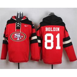 Cheap Anquan Boldin 49ers Hoodie From China Red #81