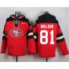 Cheap Anquan Boldin 49ers Hoodie From China Red #81