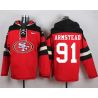 Cheap Arik Armstead 49ers Hoodie From China Red #91