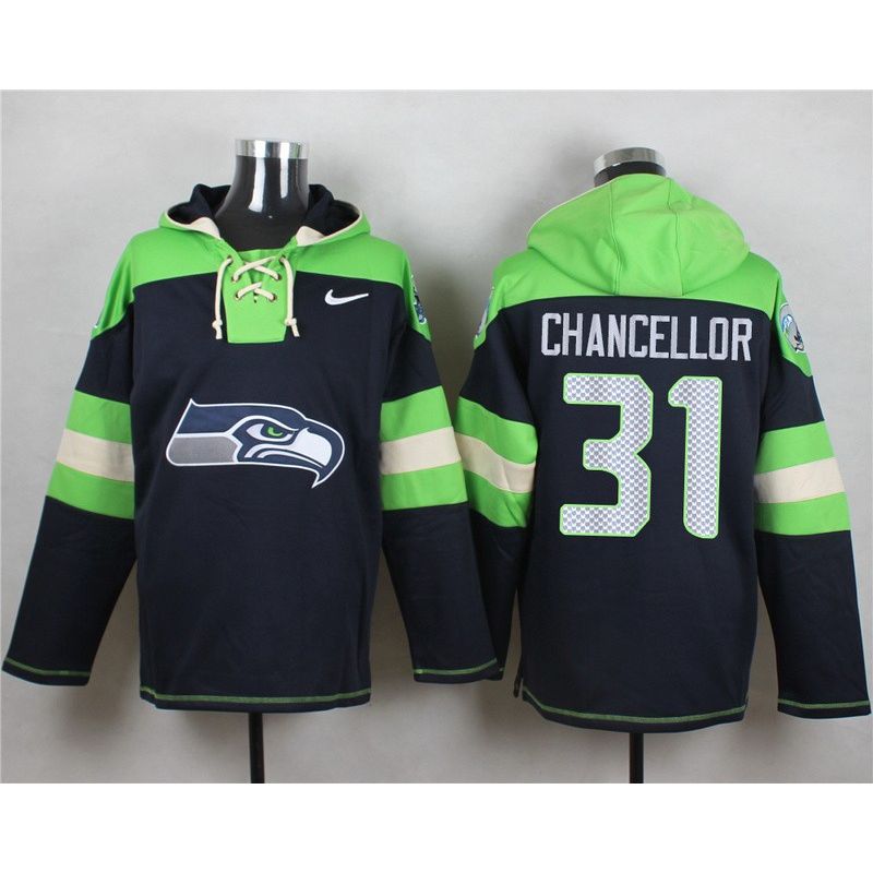 Cheap Kam Chancellor Seahawks Hoodie From China Blue #31