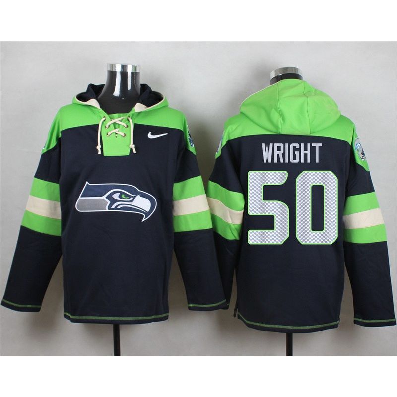 Cheap KJ Wright Seahawks Hoodie From China Blue #50