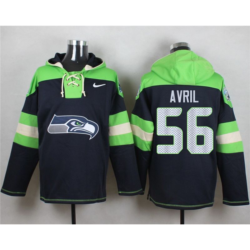 Cheap Cliff Avril Seahawks Hoodie From China Blue #56