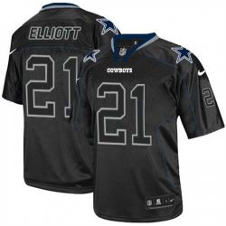 Cheap Ezekiel Elliott Cowboys Jersey From China Black Lights out #21