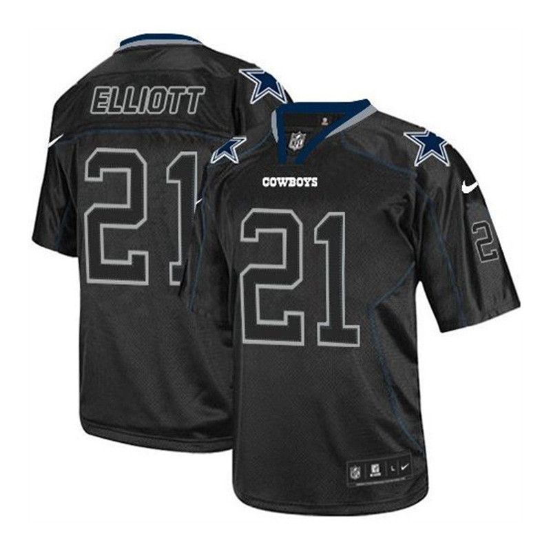 Cheap Ezekiel Elliott Cowboys Jersey From China Black Lights out #21