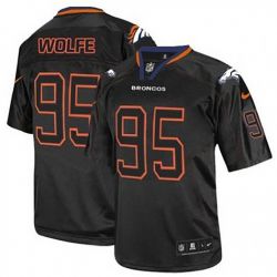 Cheap Derek Wolfe Broncos Jersey From China Black Lights out #95