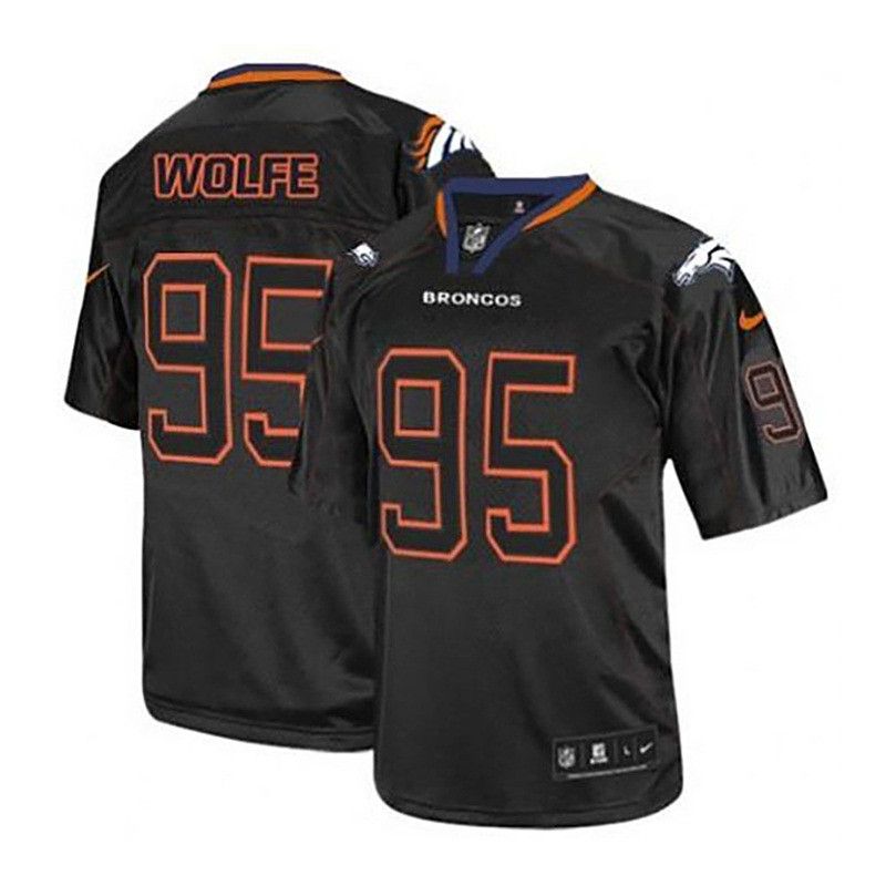 Cheap Derek Wolfe Broncos Jersey From China Black Lights out #95